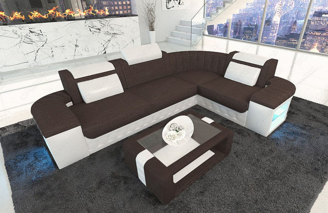 Stoff Ecksofa Bergamo L-Form