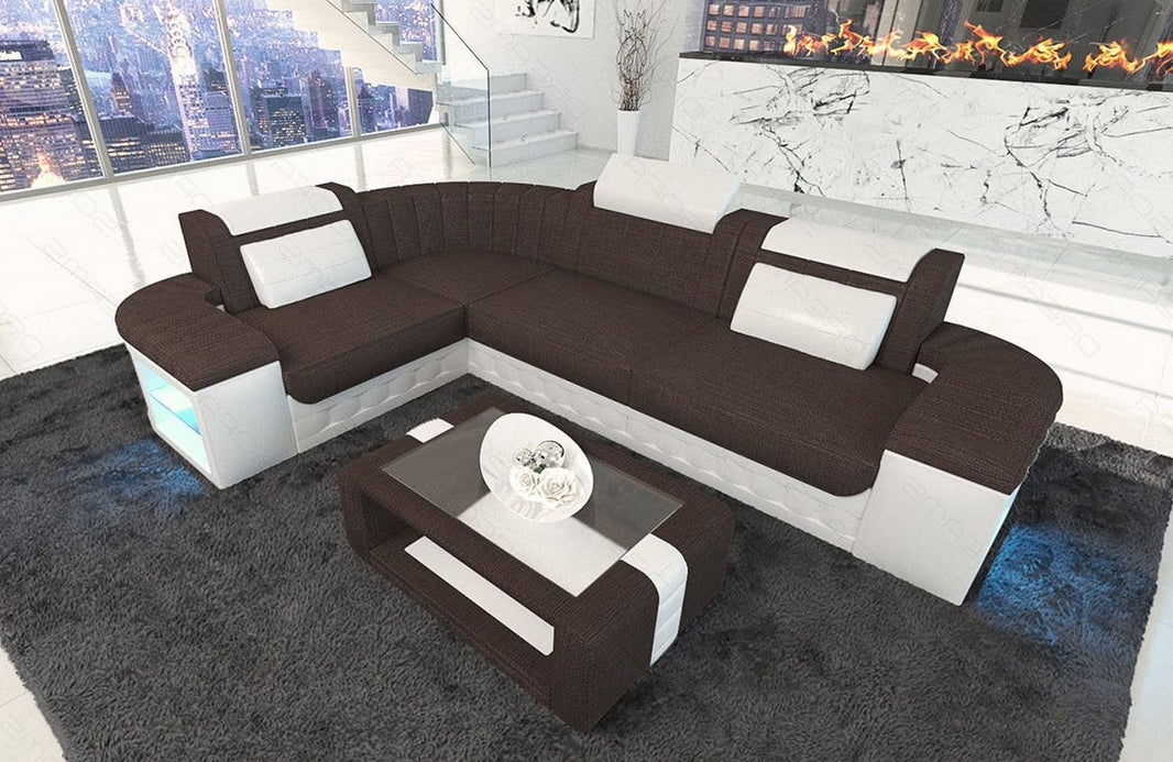 Stoff Ecksofa Bergamo L-Form