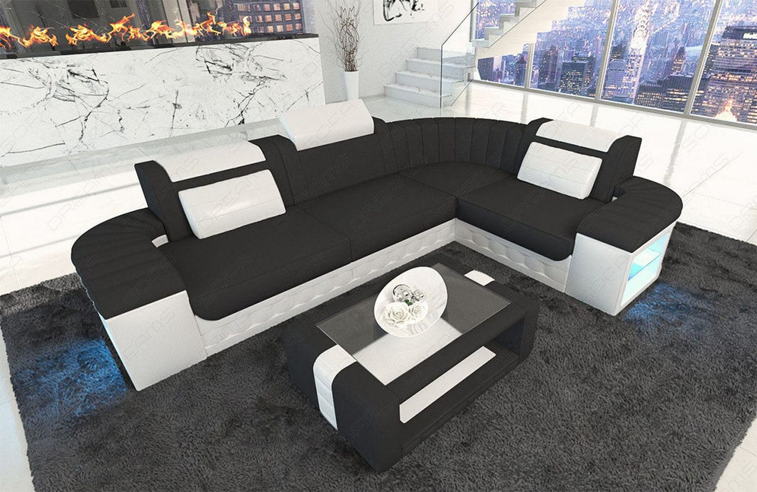 Stoff Ecksofa Bergamo L-Form