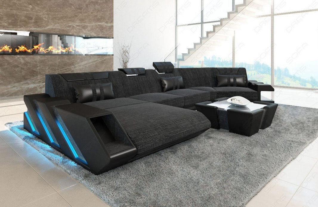 Sofa Apollonia C-Form in Stoff
