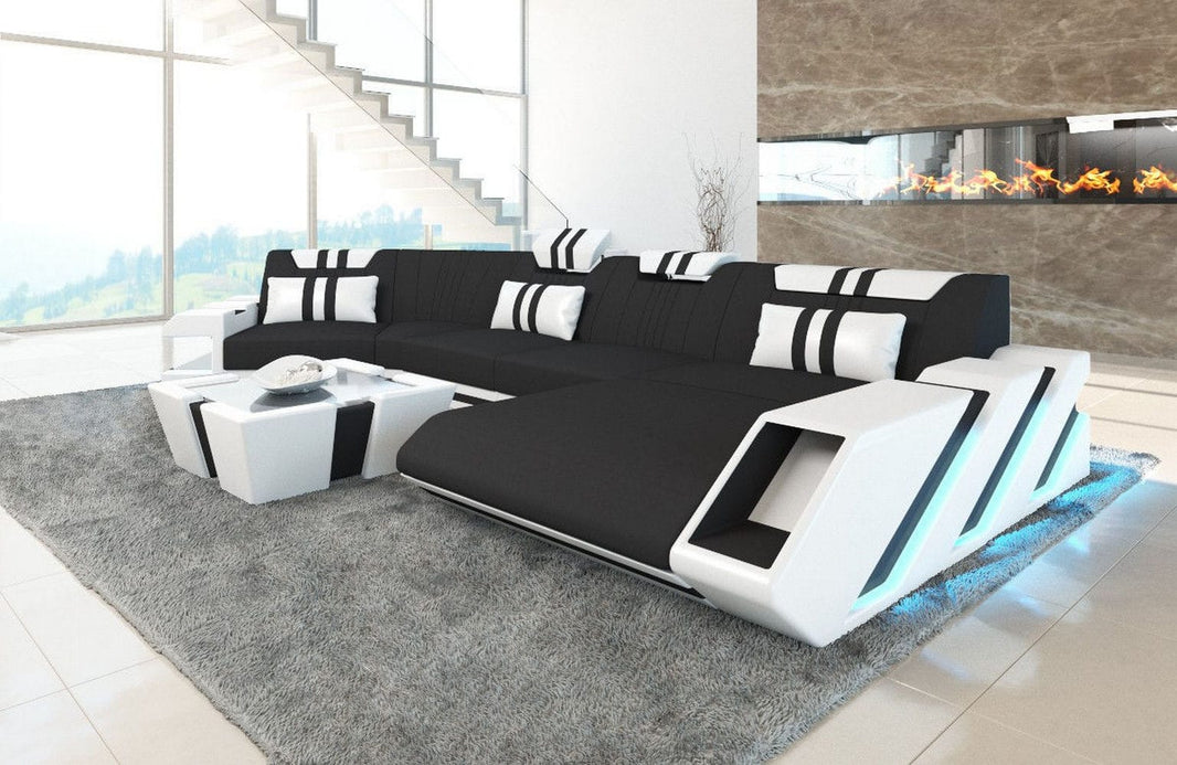 Sofa Apollonia C-Form in Stoff