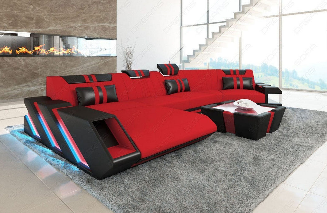 Sofa Apollonia C-Form in Stoff