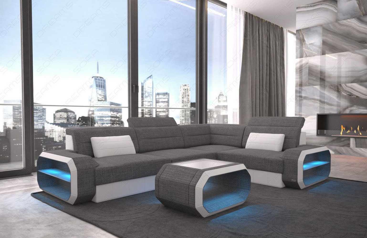 Stoffsofa Verona L-Form – Modern & bequem