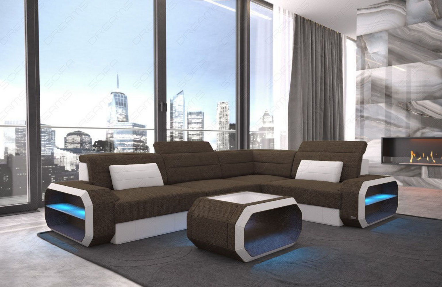 Stoffsofa Verona L-Form – Modern & bequem