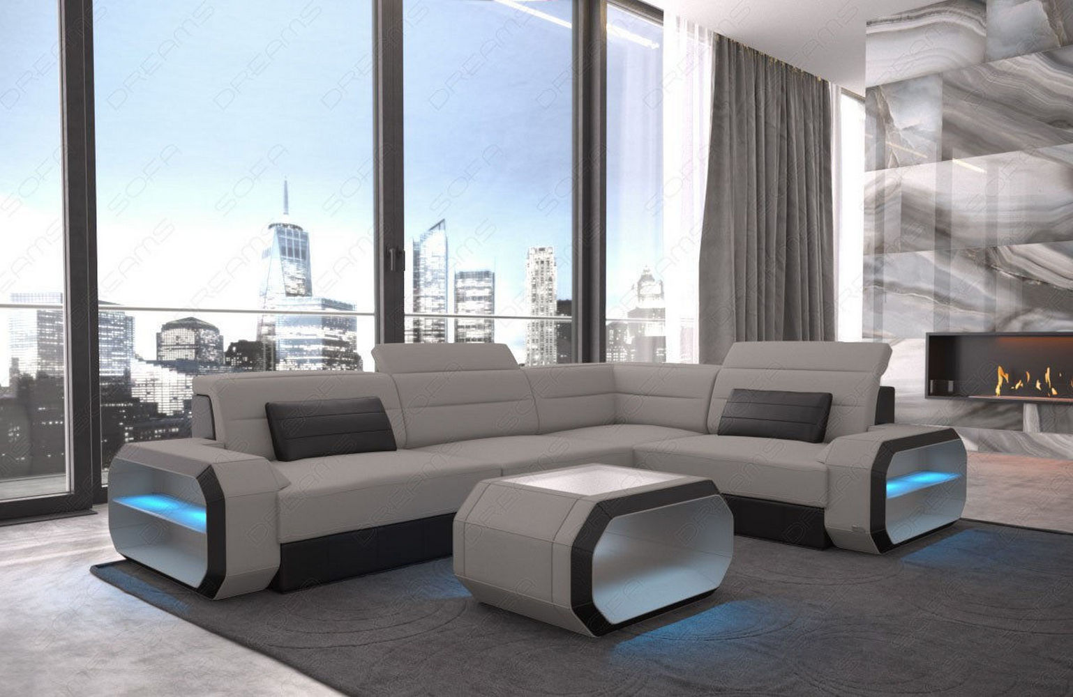 Stoffsofa Verona L-Form – Modern & bequem