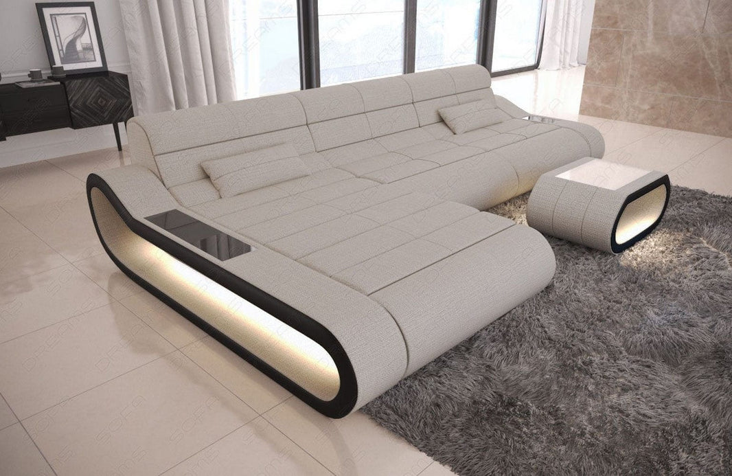 Ecksofa Concept Lang L Form aus Stoff
