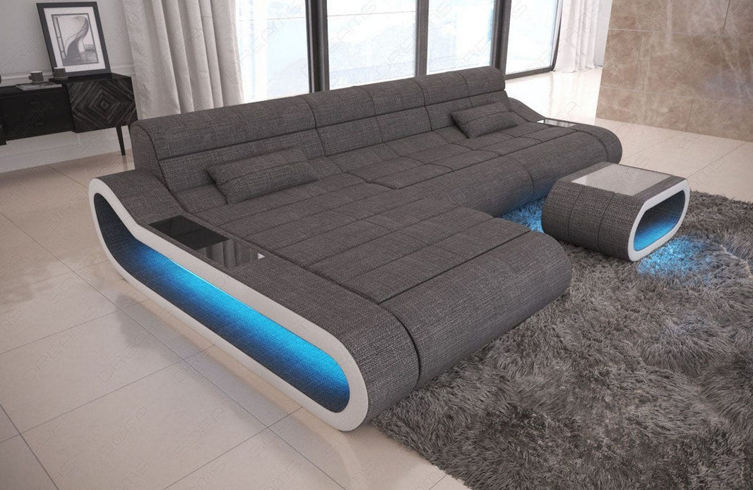 Ecksofa Concept Lang L Form aus Stoff
