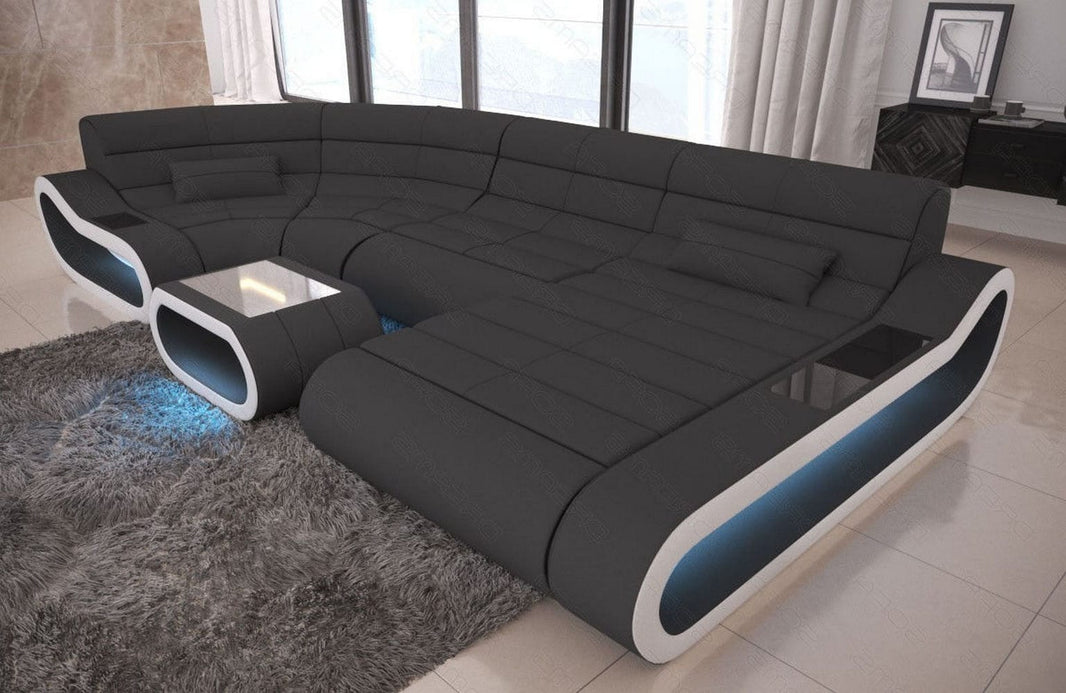 Stoff Wohnlandschaft Concept U Form