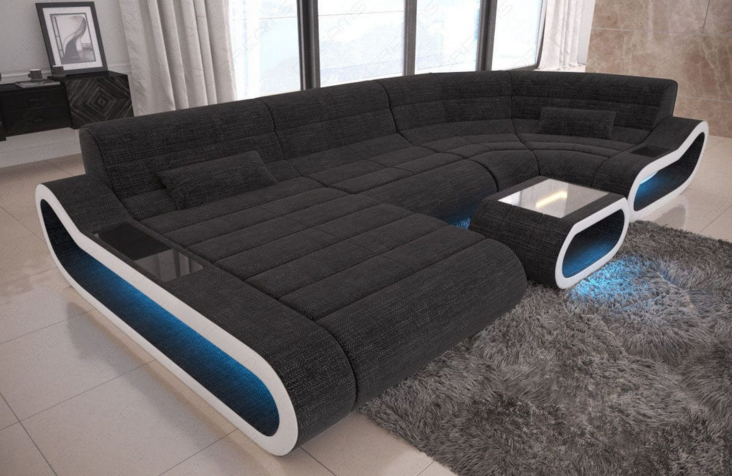 Stoff Wohnlandschaft Concept U Form
