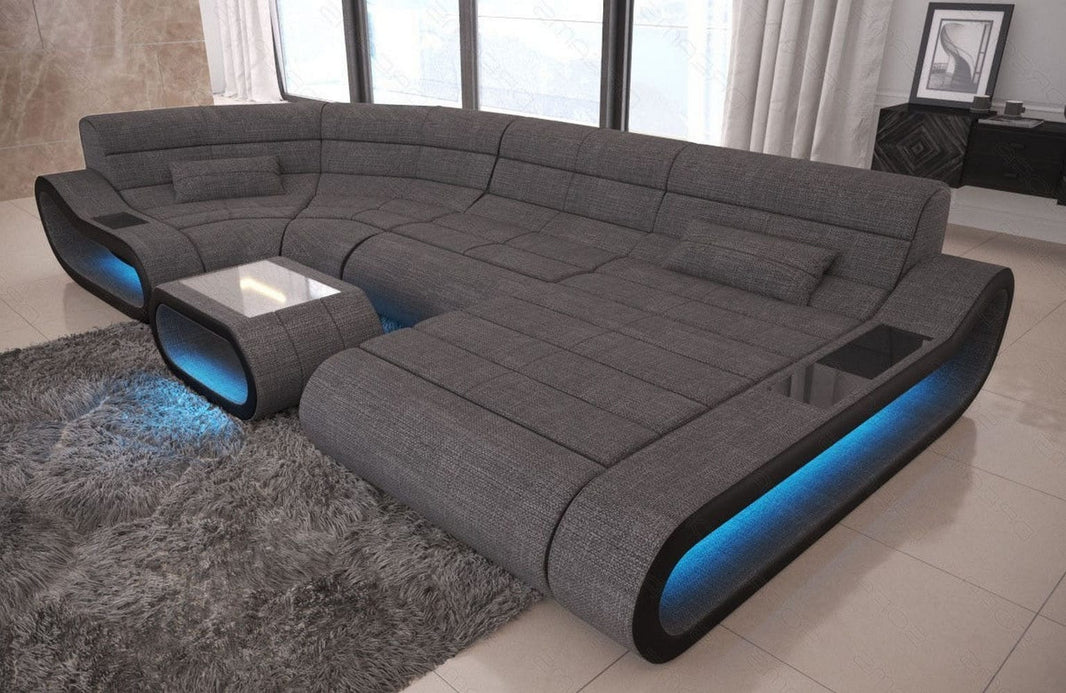 Stoff Wohnlandschaft Concept U Form