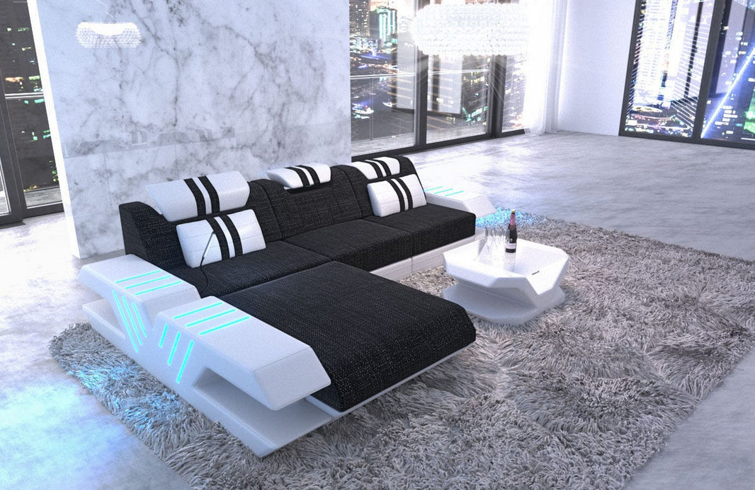 Couch Venedig L-Form in Stoff