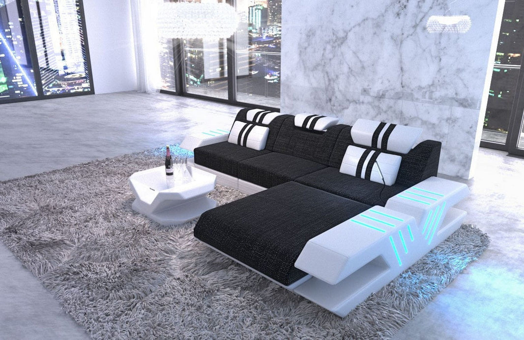 Couch Venedig L-Form in Stoff