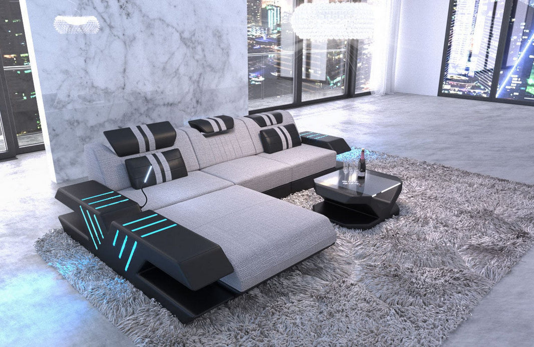 Couch Venedig L-Form in Stoff