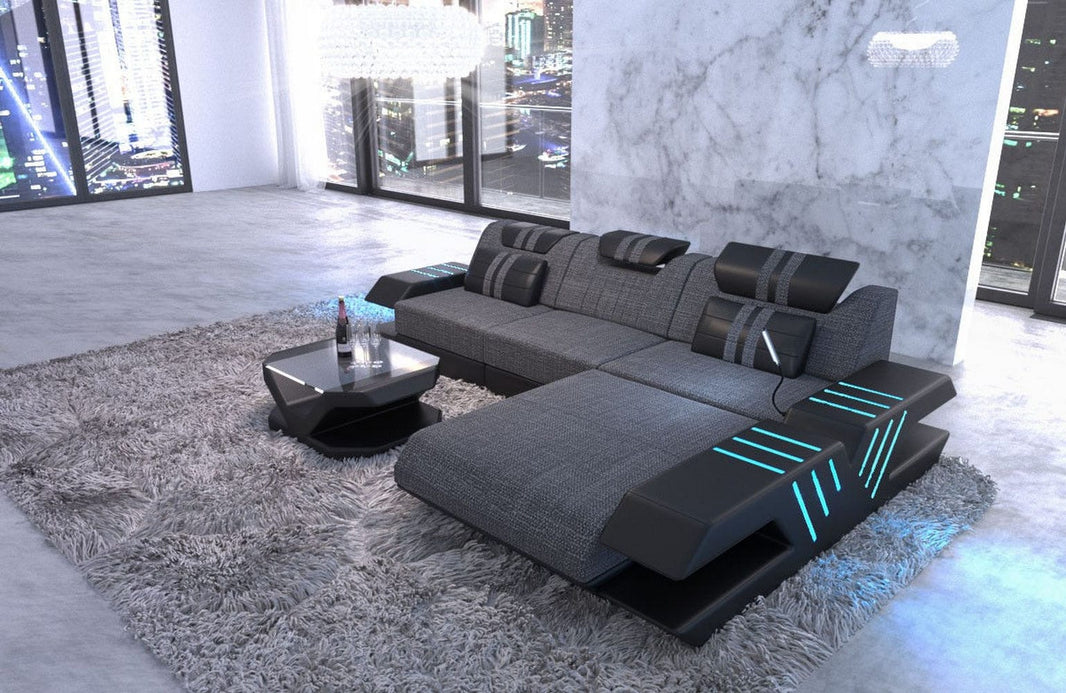 Couch Venedig L-Form in Stoff
