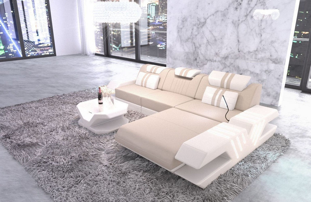 Couch Venedig L-Form in Stoff