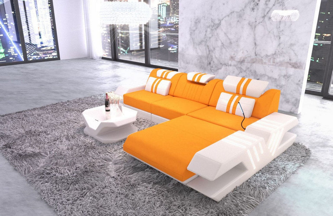 Couch Venedig L-Form in Stoff