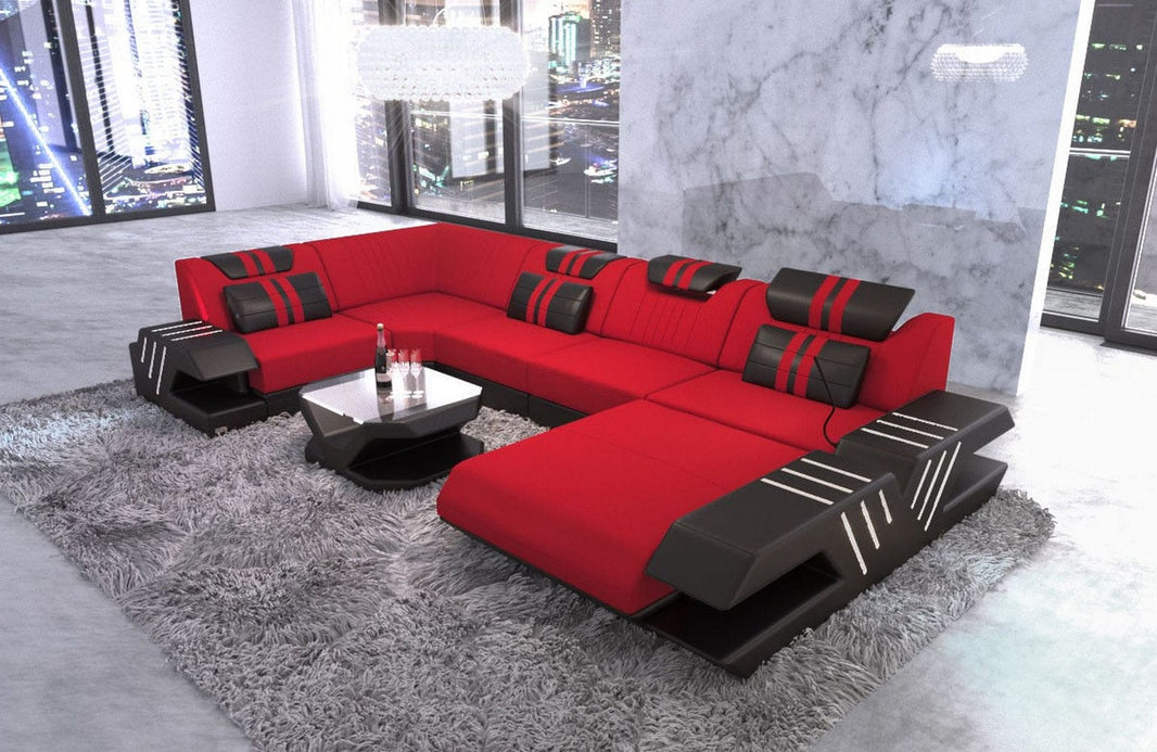 Couchlandschaft Venedig U-Form in Stoff