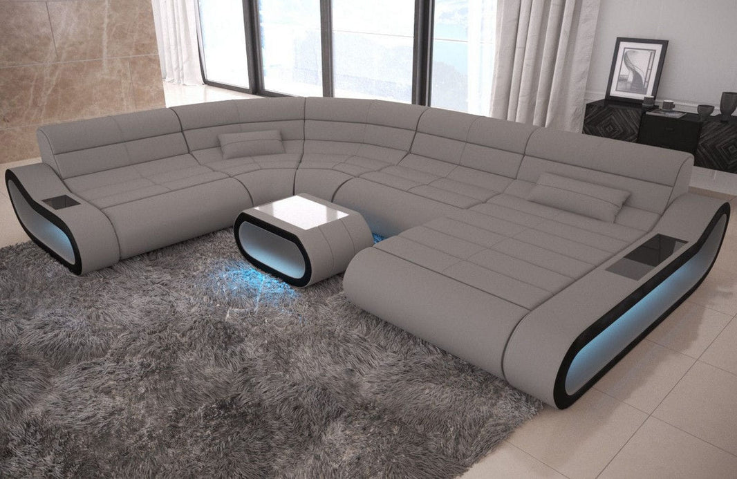 XXL Stoff Wohnlandschaft Concept U-Form