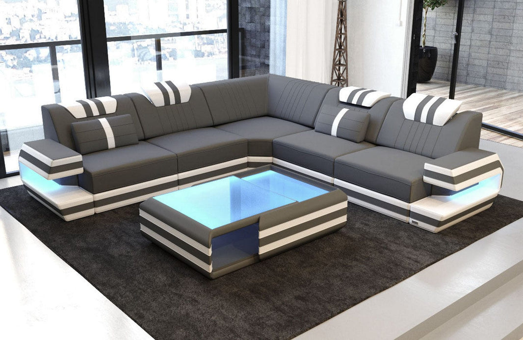 Couch Ragusa L-Form in Stoff