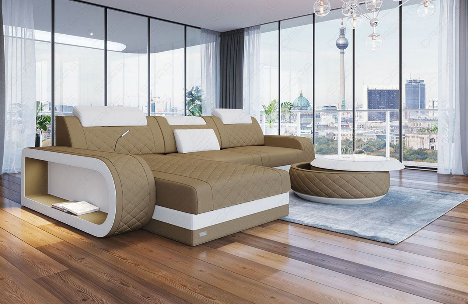 Stoffsofa Berlin L-Form