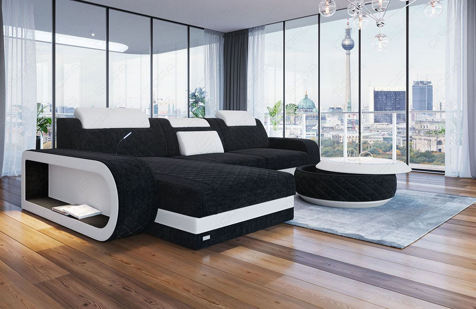 Stoffsofa Berlin L-Form