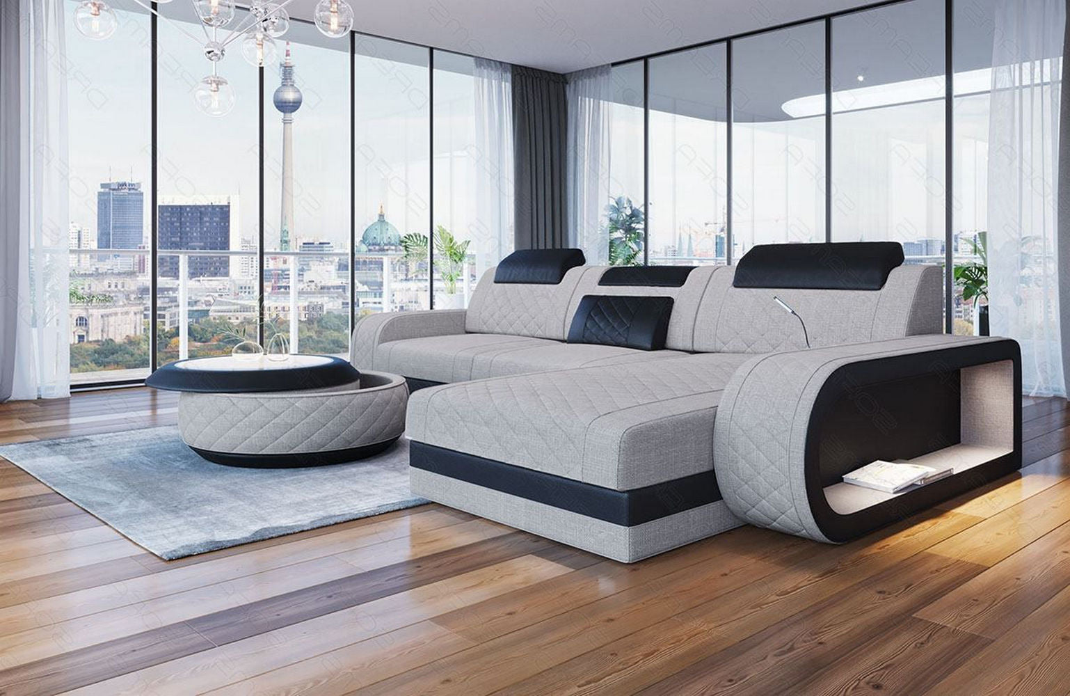 Stoffsofa Berlin L-Form