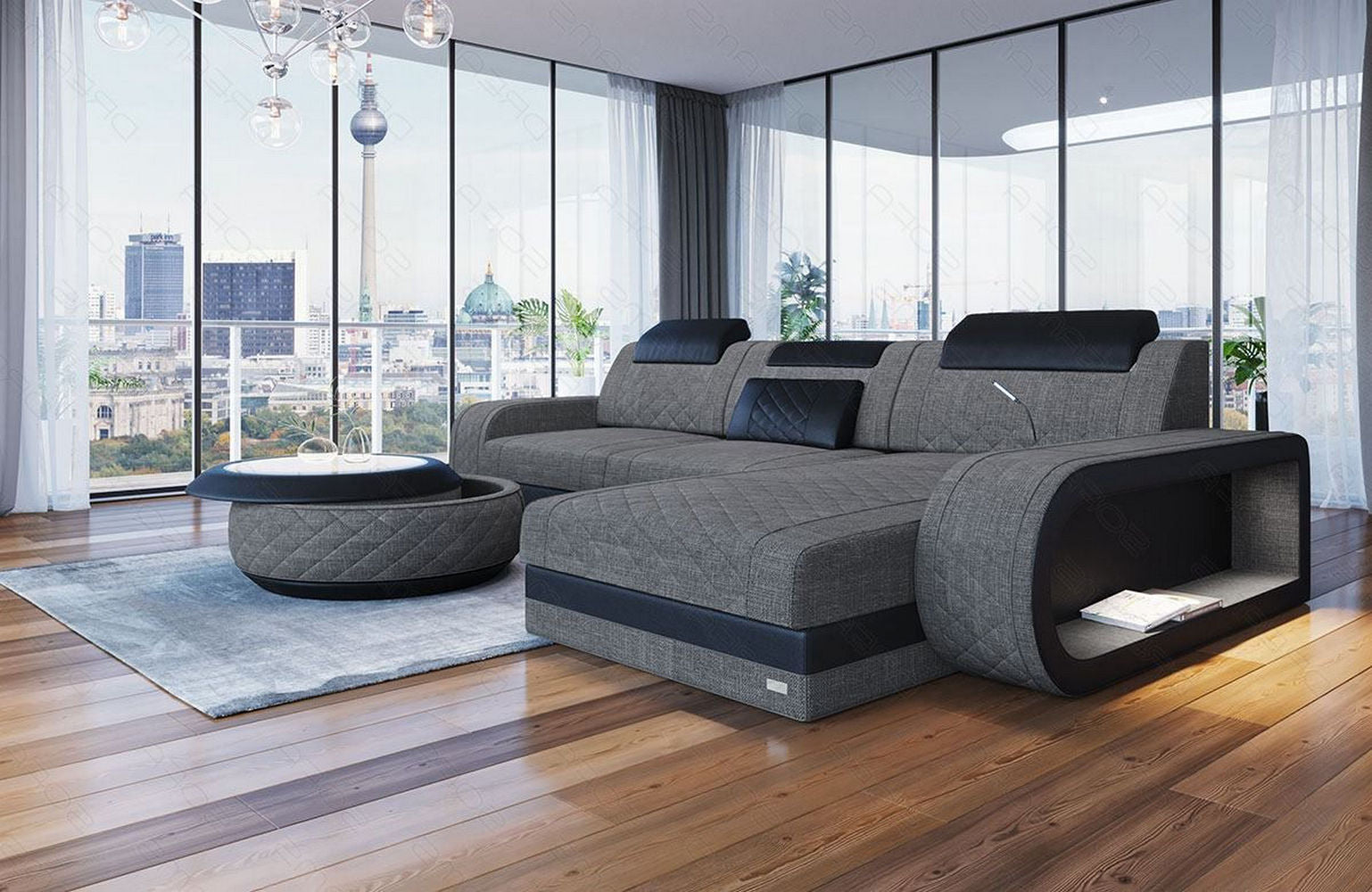 Stoffsofa Berlin L-Form