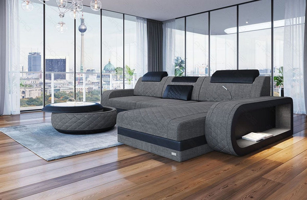 Stoff Ecksofa Berlin L-Form