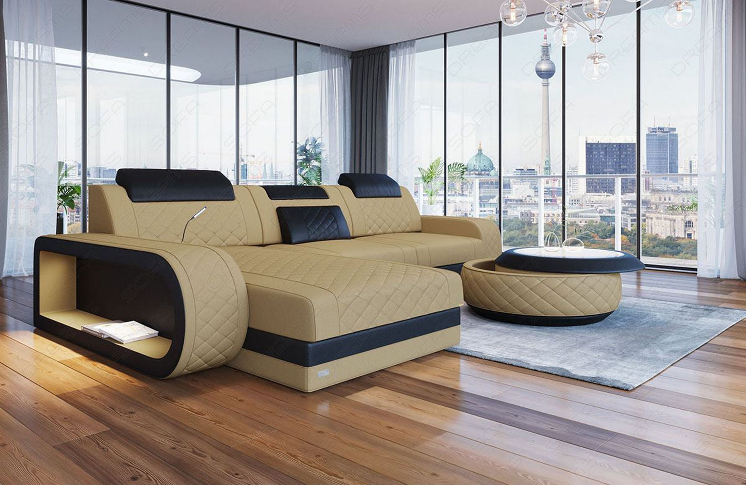 Stoffsofa Berlin L-Form