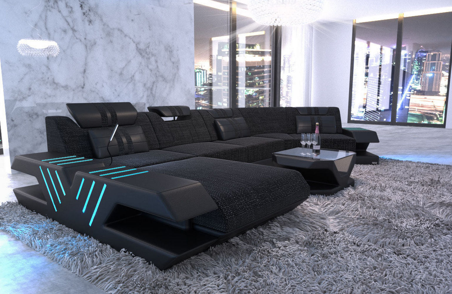 Polster Couch Venedig C-Form