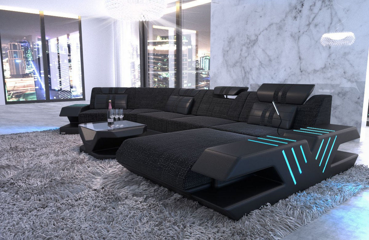Polster Couch Venedig C-Form