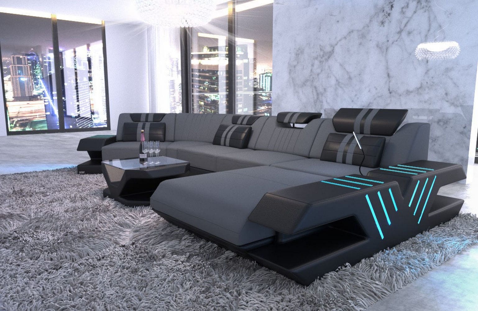 Polster Couch Venedig C-Form