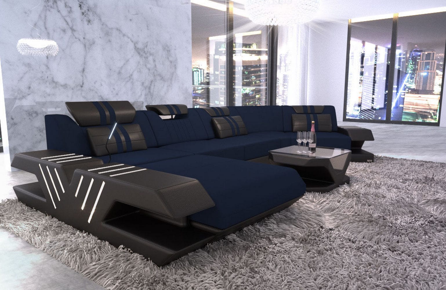 Polster Couch Venedig C-Form