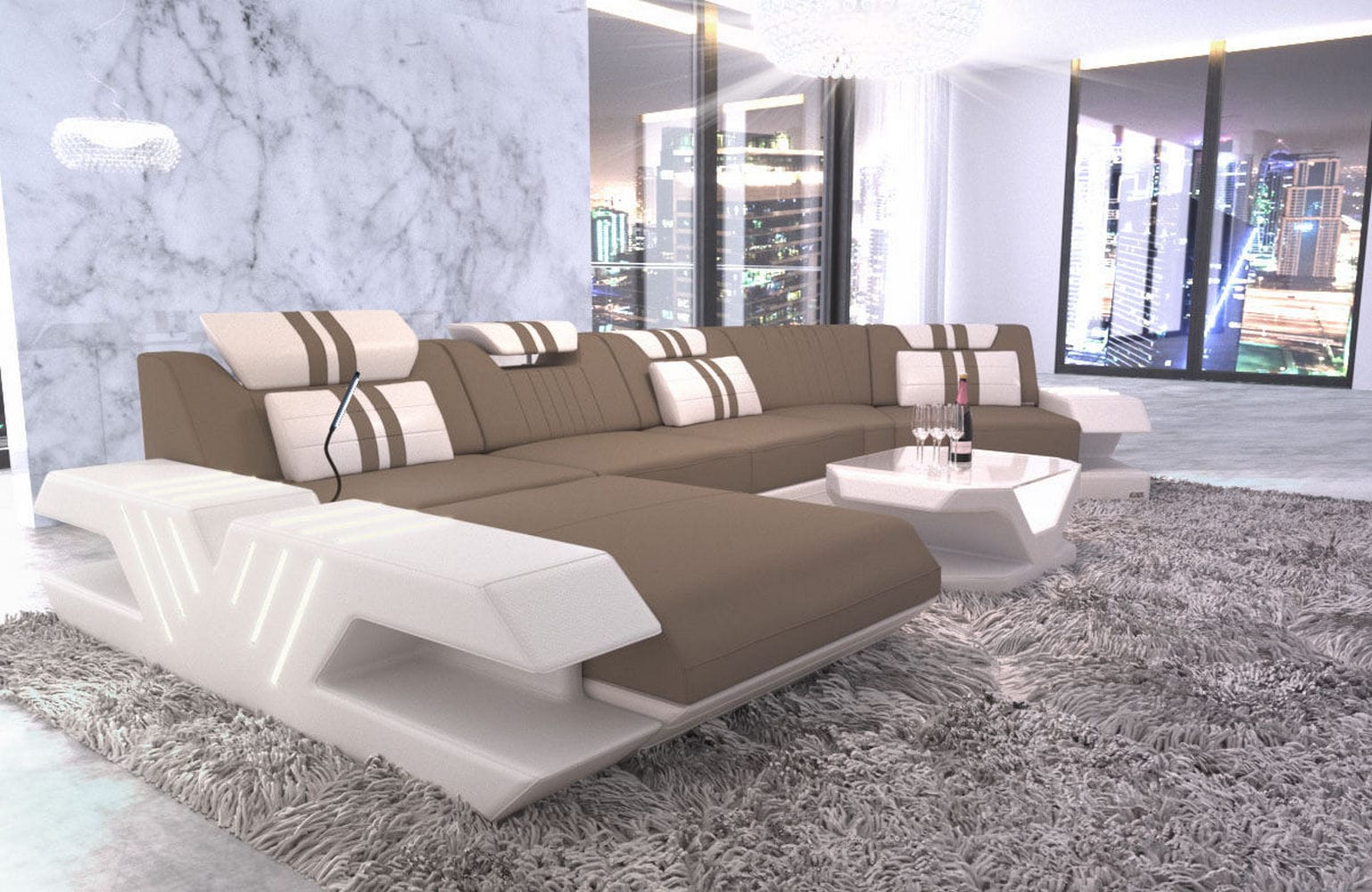 Polster Couch Venedig C-Form