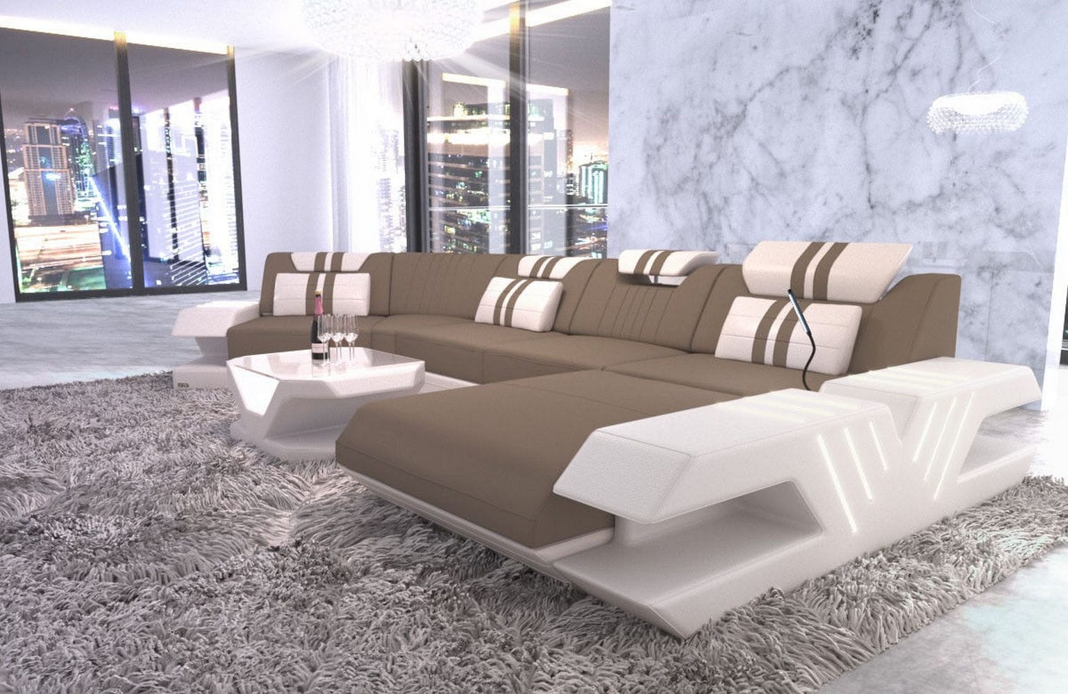 Polster Couch Venedig C-Form