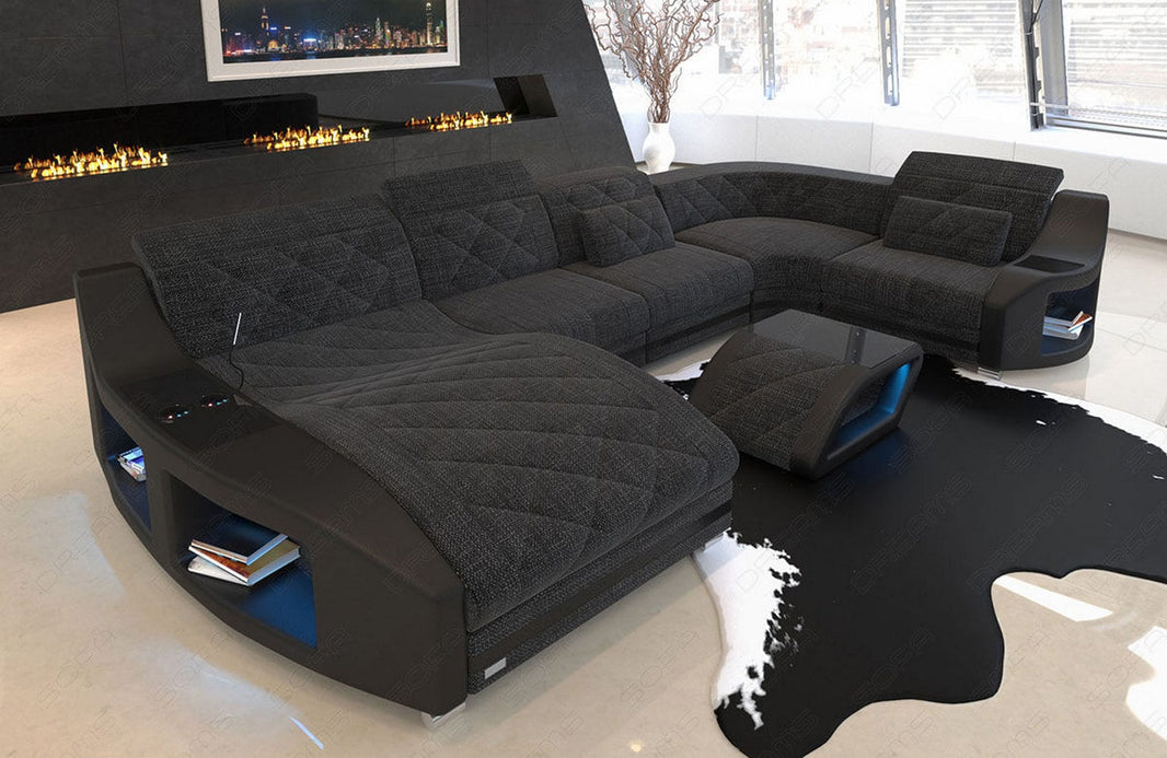 Couchlandschaft Swing U-Form in Stoff