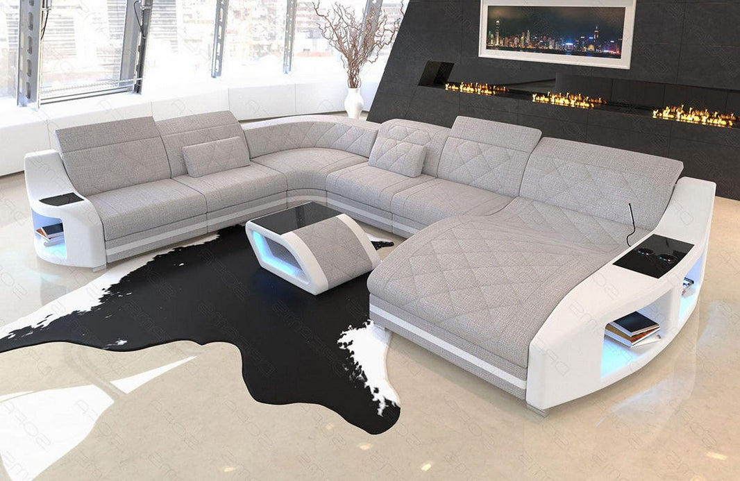 Wohnlandschaft Swing XXL U-Form in Stoff