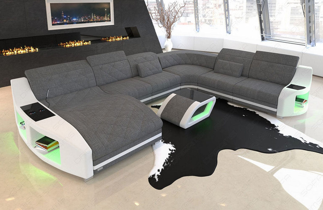 Wohnlandschaft Swing XXL U-Form in Stoff