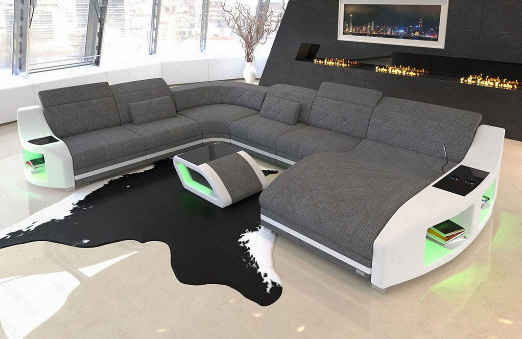 Wohnlandschaft Swing XXL U-Form in Stoff