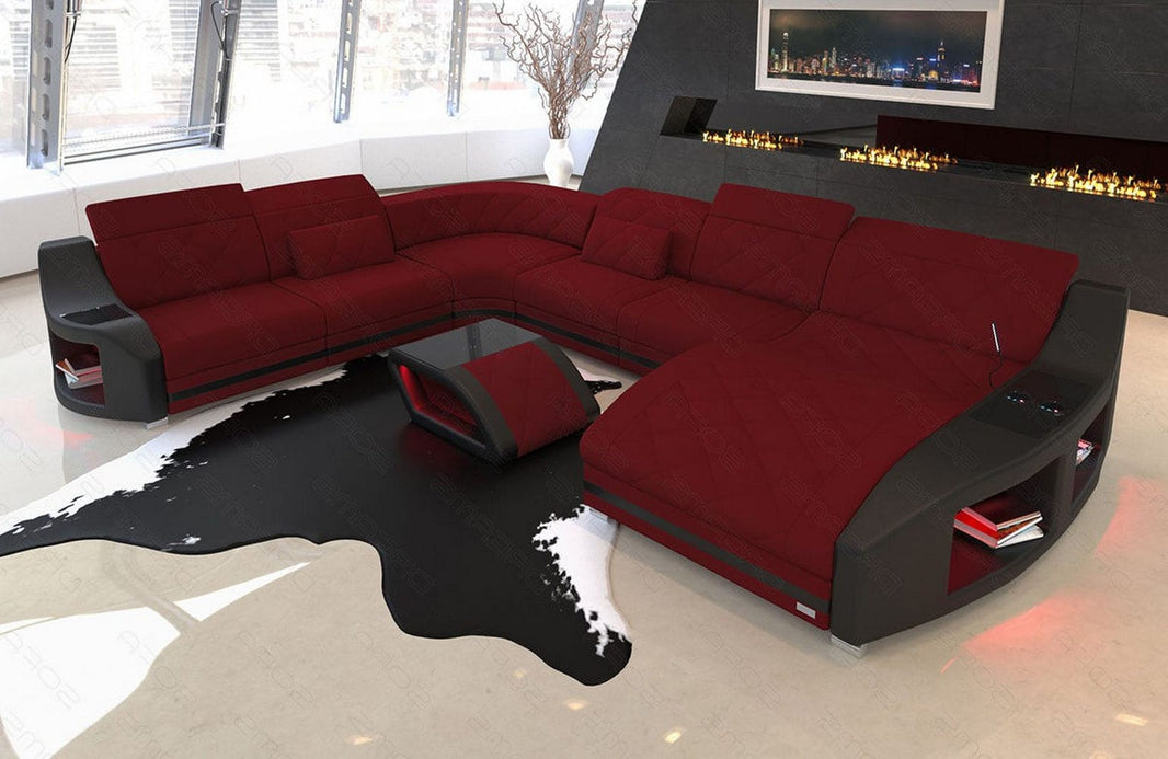 Wohnlandschaft Swing XXL U-Form in Stoff