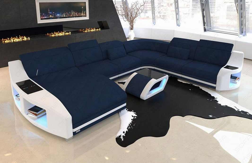 Wohnlandschaft Swing XXL U-Form in Stoff