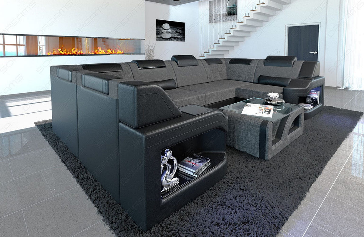 Couchlandschaft Padua U-Form in Stoff