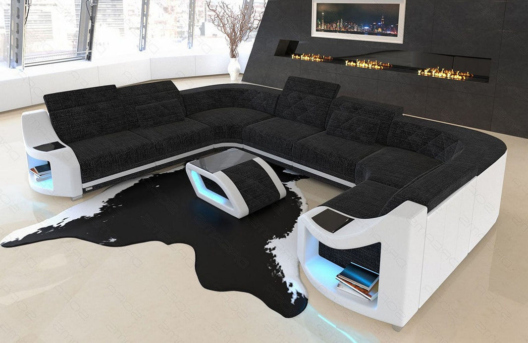 Couchlandschaft Genua U-Form in Stoff