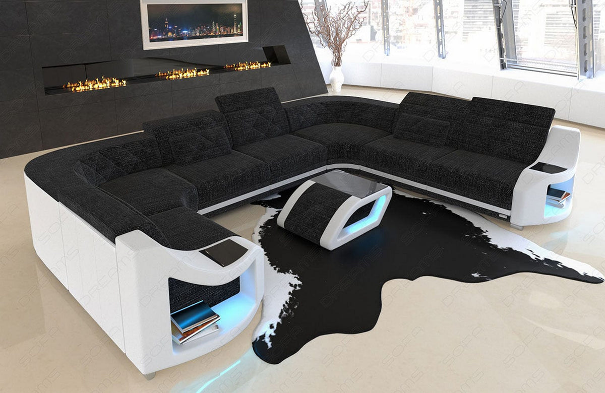 Couchlandschaft Genua U-Form in Stoff