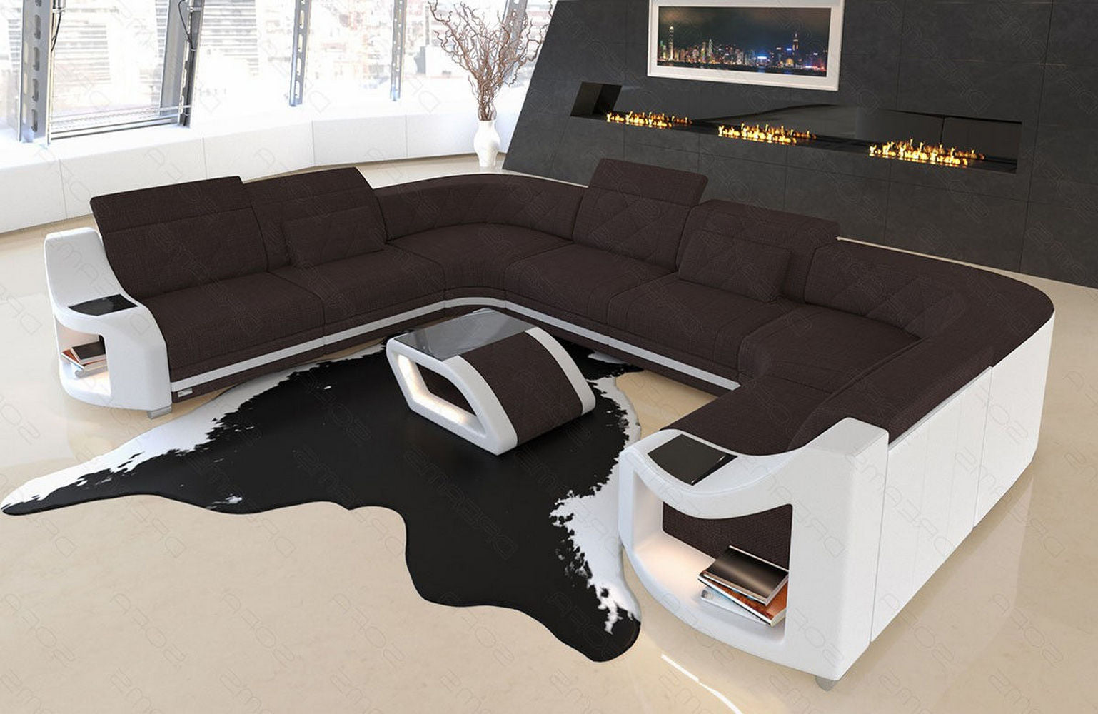 Stoff Wohnlandschaft Genua – Komfort & Stil