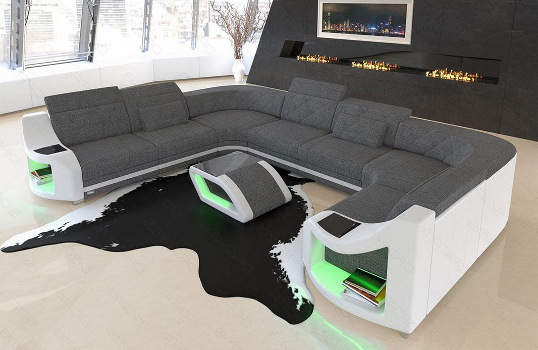 Couchlandschaft Genua U-Form in Stoff