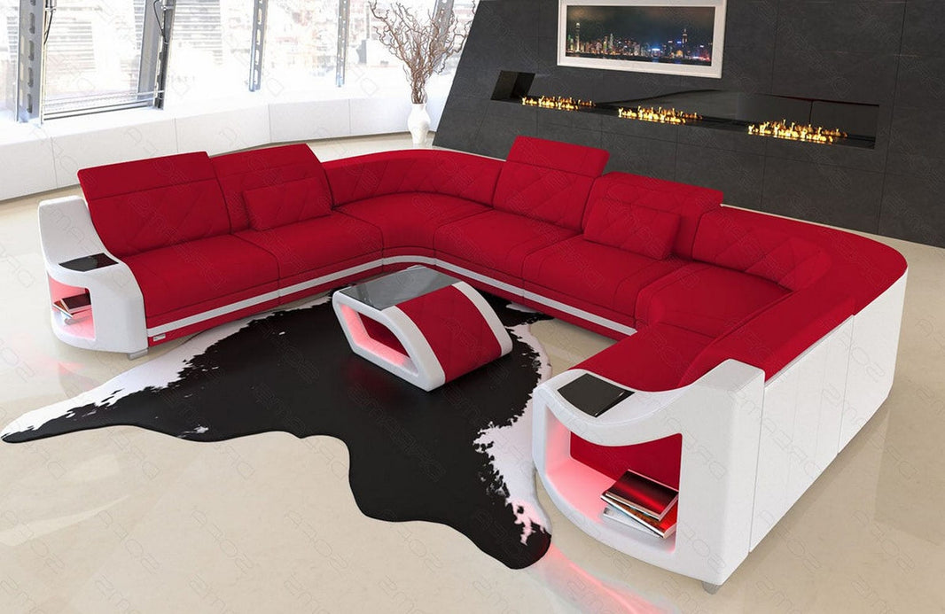 Couchlandschaft Genua U-Form in Stoff