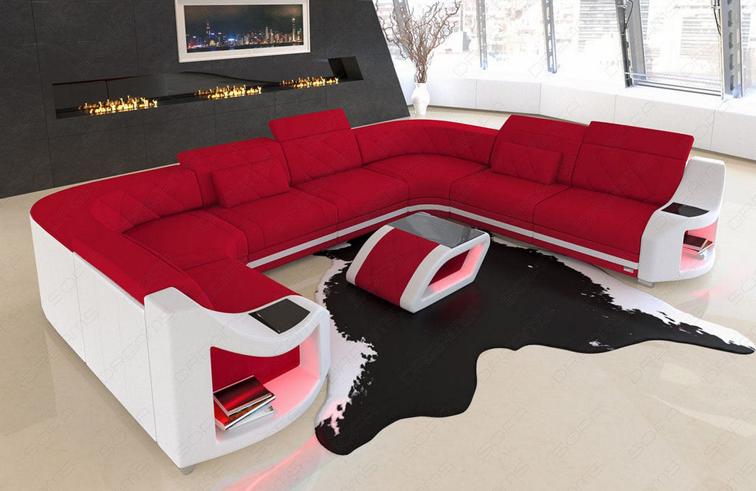 Couchlandschaft Genua U-Form in Stoff