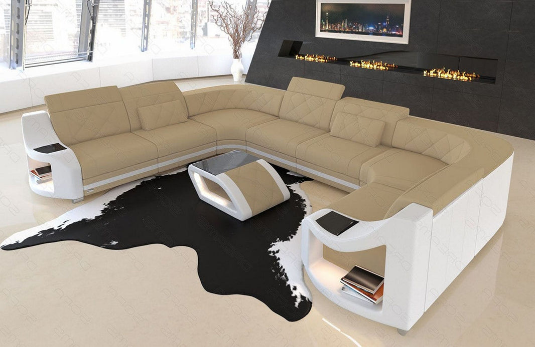 Couchlandschaft Genua U-Form in Stoff