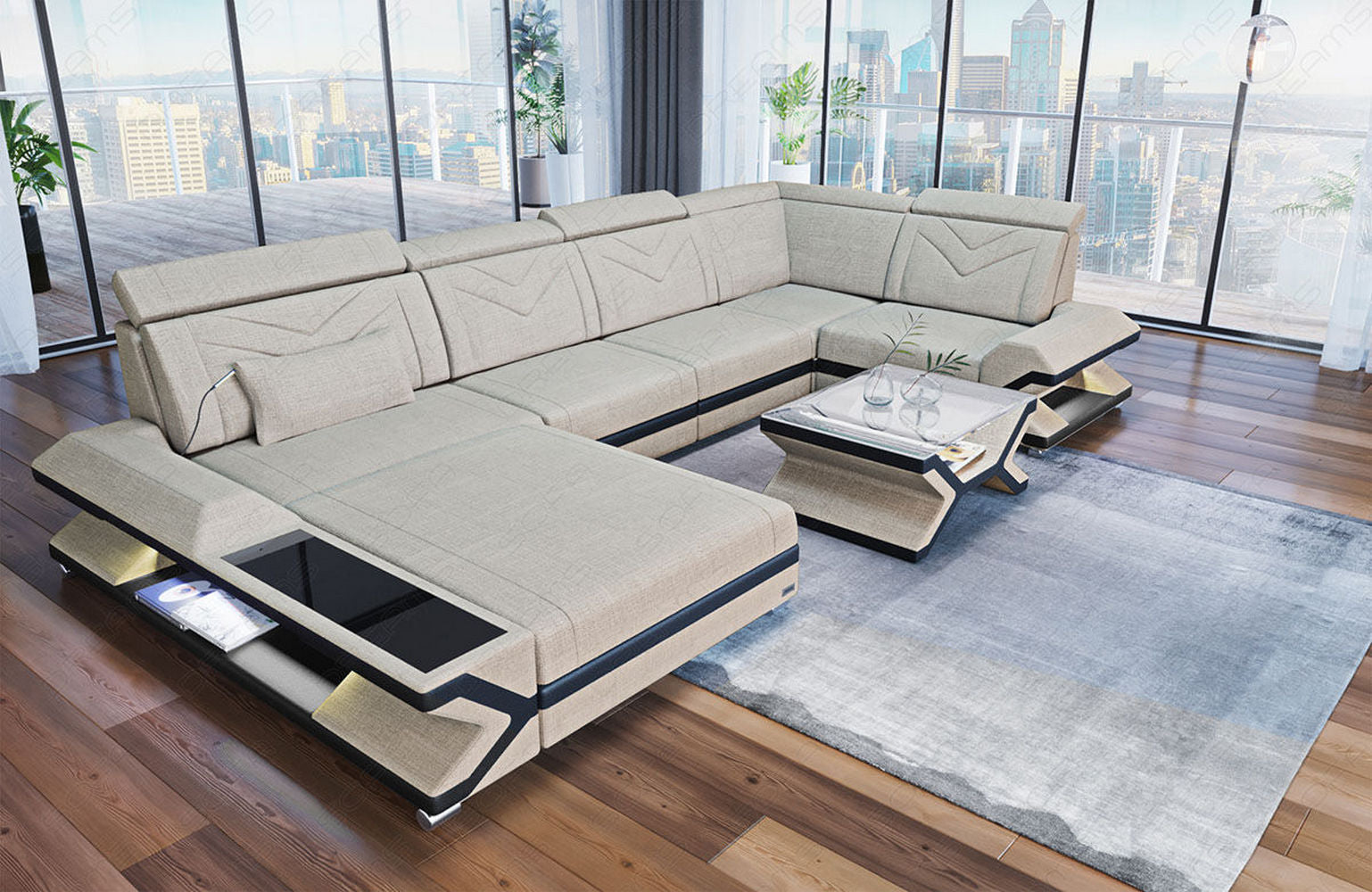 Stoff Wohnlandschaft Napoli – Modern & Gemütlich